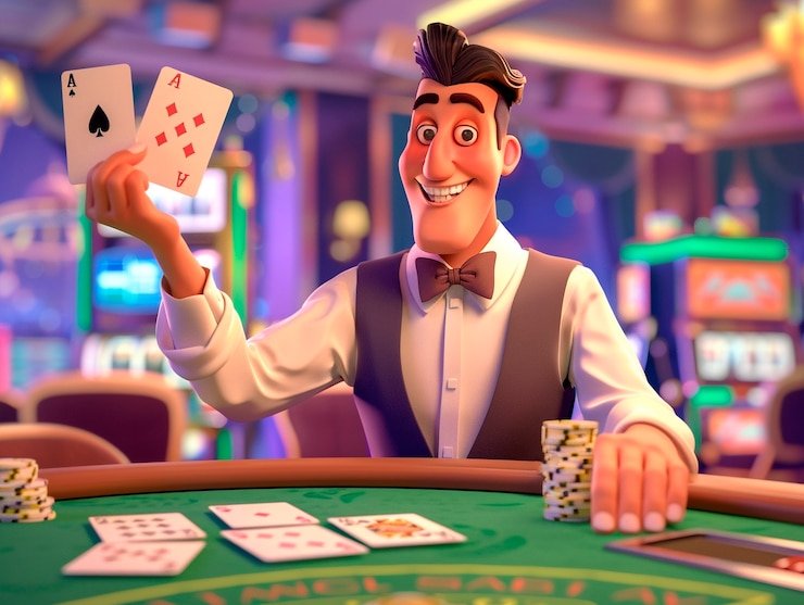 Contoh kombinasi simbol pemenang dan pembayaran di Galactic Gems